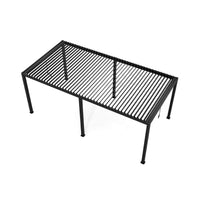 [10X19FT] Modern Durable All-Weather Outdoor Pergola With Aluminum Frame And Steel Louvers (SAK32691)