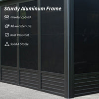 [11X21FT] Outdoor All-Season Solarium Sunroom Gazebo With Galvanized Steel Roof (SAK42018)