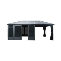 [11X21FT] Outdoor All-Season Solarium Sunroom Gazebo With Galvanized Steel Roof (SAK42018)