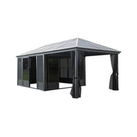 [11X21FT] Outdoor All-Season Solarium Sunroom Gazebo With Galvanized Steel Roof (SAK42018)
