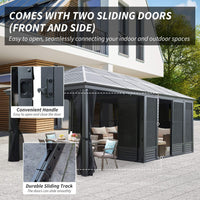 [11X21FT] Outdoor All-Season Solarium Sunroom Gazebo With Galvanized Steel Roof (SAK42018)