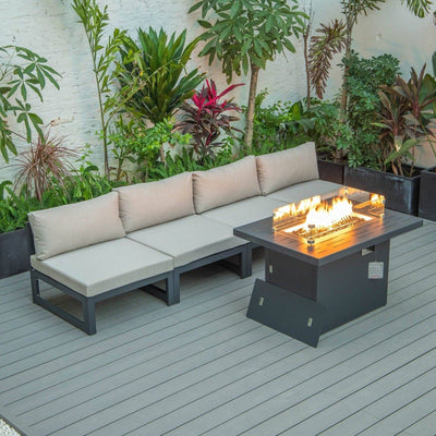 Chelsea 5-Piece Patio Set with Fire Pit Table