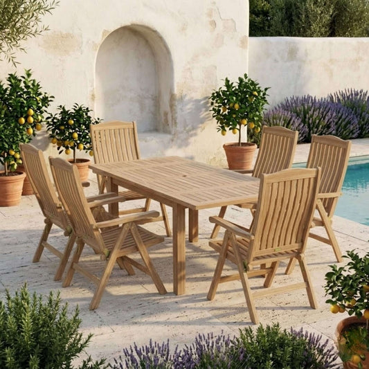 Anderson Teak 7-Piece Katana Extension Dining Set