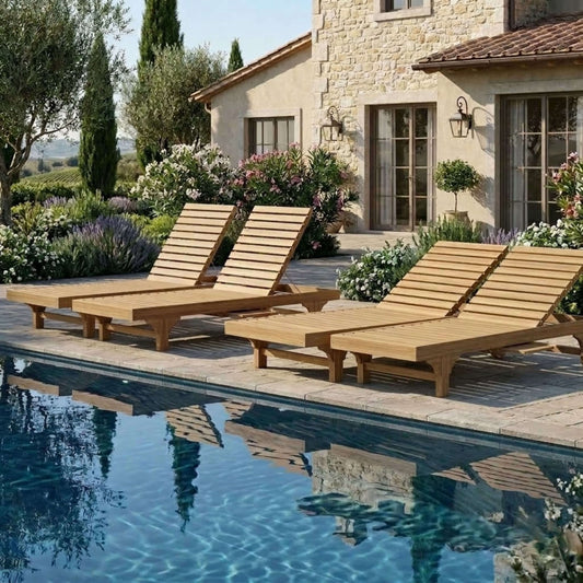 Anderson Teak 4-Piece Capri Sun Lounger Set