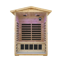 Vexa Luxury 2-Person Outdoor Low EMF Hemlock Infrared Sauna With Bluetooth And Chromotherapy Light