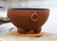Fire Pit Art® Nepal 41-Inch Handcrafted Carbon Steel Fire Pit