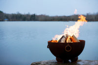 Fire Pit Art® Nepal 41-Inch Handcrafted Carbon Steel Fire Pit
