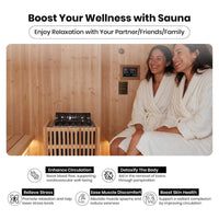 Varenna 6-Person Outdoor Traditional Carbonized Spruce Barrel Sauna
