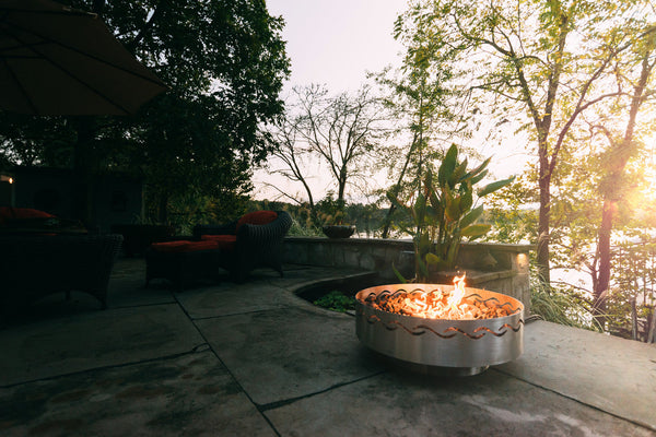 Fire Pit Art® Bella Vita 70.5-Inch Handcrafted 304 Stainless Steel Fire Pit
