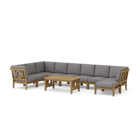 Anderson Teak Natsepa Modern 6-Piece Modular Deep Seating Set