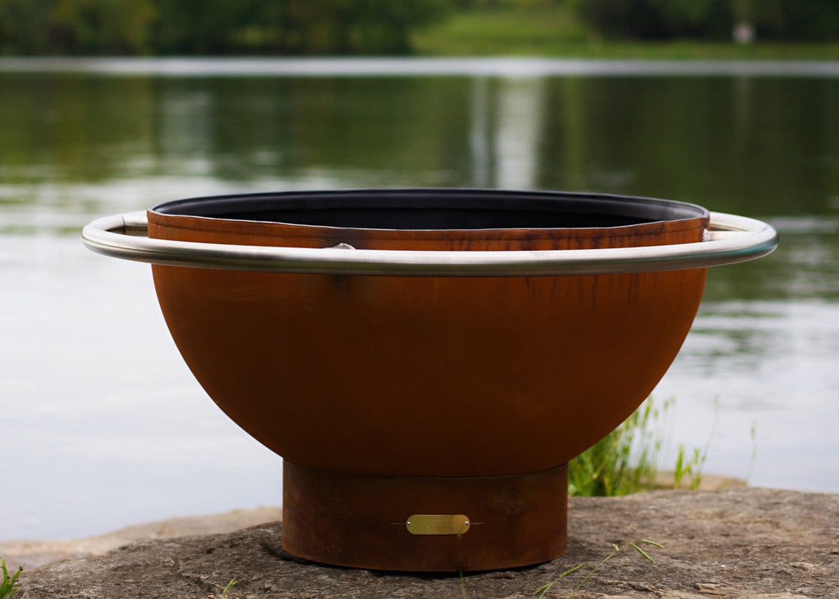 Fire Pit Art® Bella Luna 48-Inch Handcrafted Carbon Steel Fire Pit