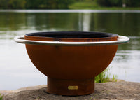 Fire Pit Art® Bella Luna 48-Inch Handcrafted Carbon Steel Fire Pit