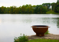Fire Pit Art® Bella Luna 48-Inch Handcrafted Carbon Steel Fire Pit