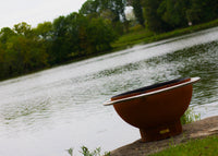 Fire Pit Art® Bella Luna 48-Inch Handcrafted Carbon Steel Fire Pit