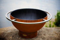 Fire Pit Art® Bella Luna 48-Inch Handcrafted Carbon Steel Fire Pit