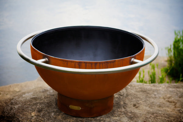 Fire Pit Art® Bella Luna 48-Inch Handcrafted Carbon Steel Fire Pit
