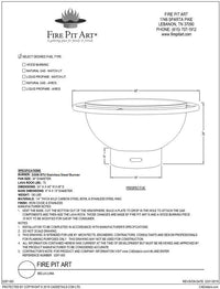Fire Pit Art® Bella Luna 48-Inch Handcrafted Carbon Steel Fire Pit