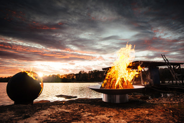 Fire Pit Art® Bella Vita 70.5-Inch Handcrafted 304 Stainless Steel Fire Pit