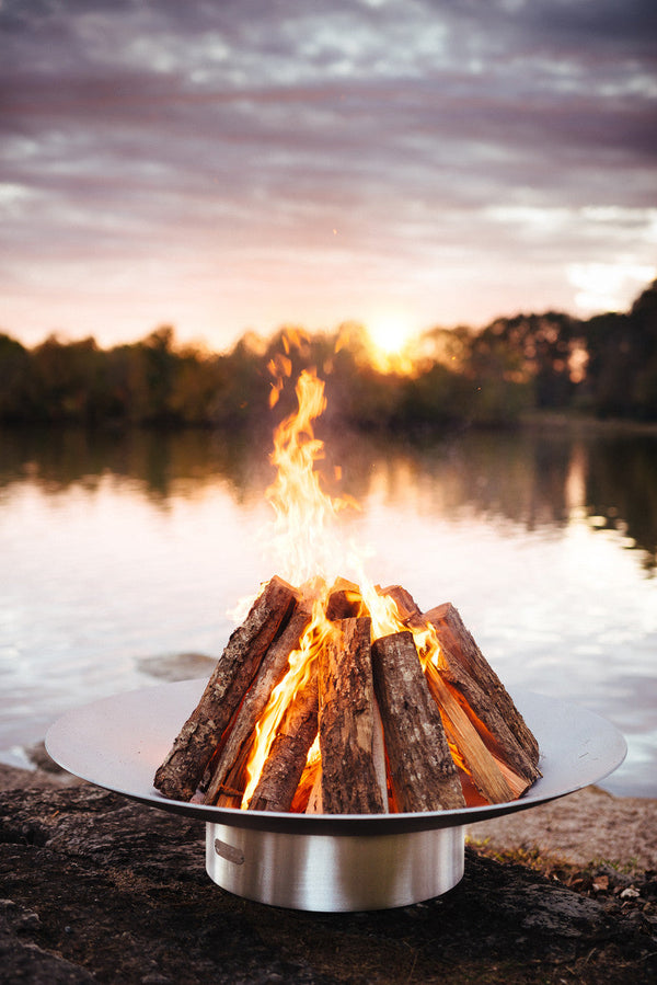 Fire Pit Art® Bella Vita 58.5-Inch Handcrafted 304 Stainless Steel Fire Pit