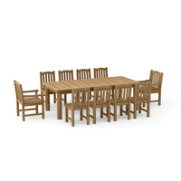 Anderson Teak 11-Piece Chelsea Rectangular Dining Table Set