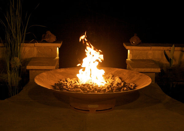 Fire Pit Art® Asia 48-Inch Handcrafted Carbon Steel Gas Fire Pit