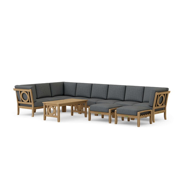 Anderson Teak Natsepa Modern 7-Piece Modular Deep Seating Set