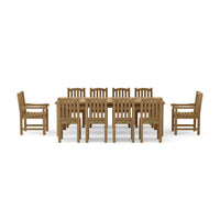Anderson Teak 11-Piece Chelsea Rectangular Dining Table Set
