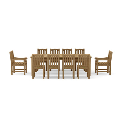 Anderson Teak 11-Piece Chelsea Rectangular Dining Table Set