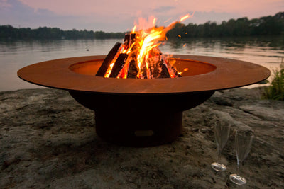 Fire Pit Art® Magnum 54-Inch Handcrafted Carbon Steel Fire Pit