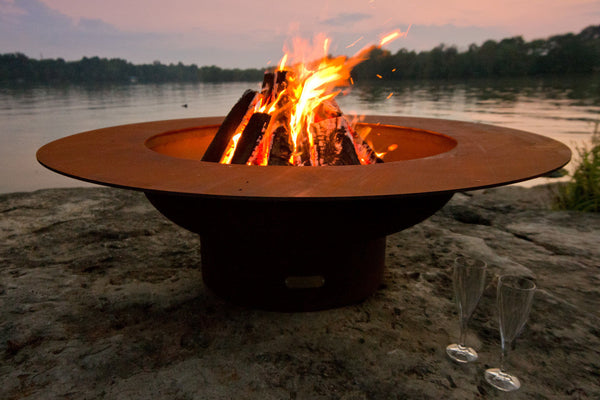Fire Pit Art® Magnum 54-Inch Handcrafted Carbon Steel Fire Pit