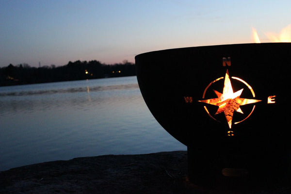 Fire Pit Art® Navigator 36-Inch Handcrafted Carbon Steel Fire Pit