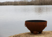 Fire Pit Art® Nepal 41-Inch Handcrafted Carbon Steel Fire Pit