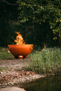 Fire Pit Art® Nepal 41-Inch Handcrafted Carbon Steel Fire Pit