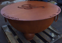 Fire Pit Art® Nepal 41-Inch Handcrafted Carbon Steel Fire Pit