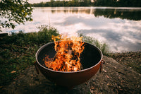 Fire Pit Art® Nepal 41-Inch Handcrafted Carbon Steel Fire Pit