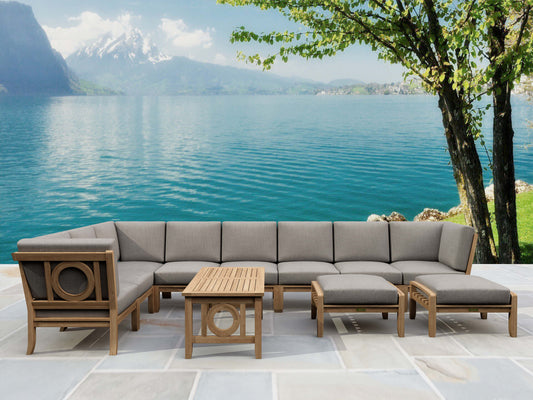 Anderson Teak Natsepa Modern 7-Piece Modular Deep Seating Set