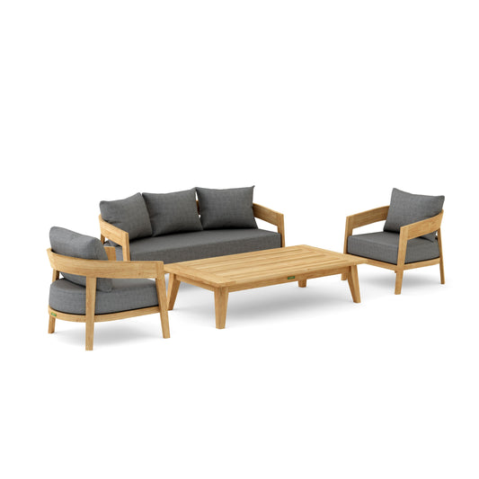 Anderson Teak Toscana Modern 4-Piece Deep Seating Patio Set