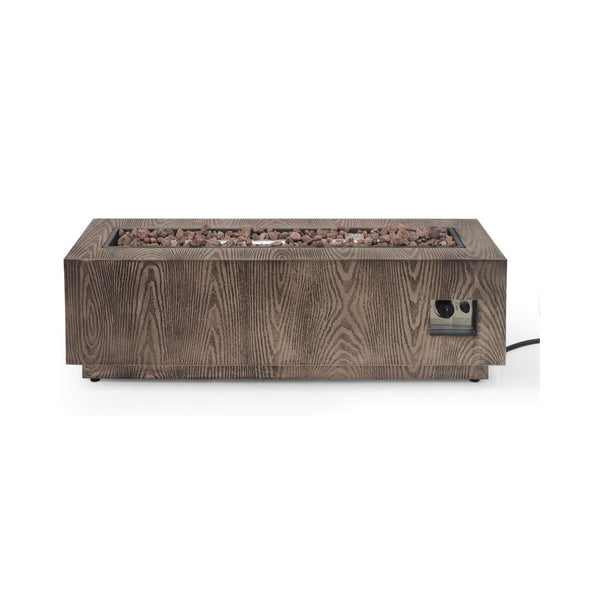 48-Inch Modern 50K BTU Outdoor Rectangular Propane Gas Fire Pit With Lava Rocks (SAK82521)