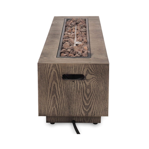 48-Inch Modern 50K BTU Outdoor Rectangular Propane Gas Fire Pit With Lava Rocks (SAK82521)