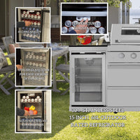 Capri 96-Inch 6-Burner 85000 BTU Outdoor Kitchen Liquid Propane Grill Island With Fridge (SAK42895)