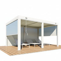 Aluminum Louvered Pergola, Outdoor Pergola with Adjustable Louvered Roof