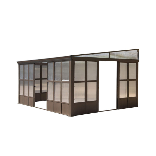 [12X16FT] Horizon Extra-Large Heavy-Duty All-Season Sunroom With Sliding Doors And Polycarbonate Windows