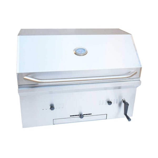 KoKoMo Grills 32-Inch Premium Built-In Charcoal Grill With 304 Stainless Steel And Adjustable Heat Tray