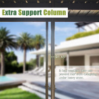 [12X14FT] Haven Large Outdoor All-Season Wall-Mounted Sunroom With Galvanized Steel Roof & Moveable PVC Screen (SAK46475)