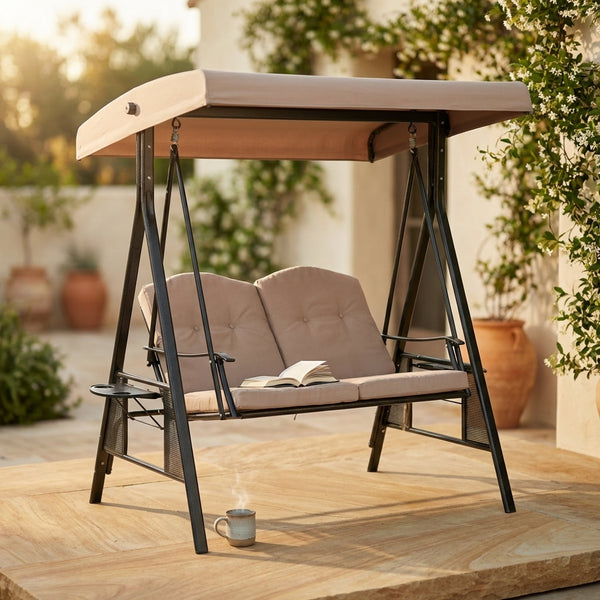 Outdoor Swing Chair for Garden and Patio (Double Seat)