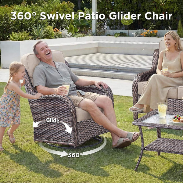 Luxury 10-Piece All-Weather Outdoor Patio Furniture Set With Fire Pit Table (SAK39281)