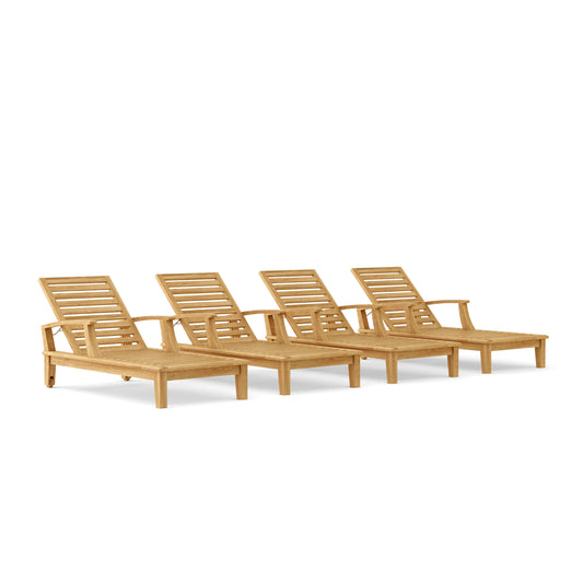 Anderson Teak 4-Piece Brianna Sun Lounger Set