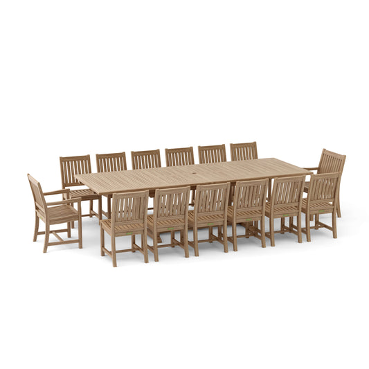 Anderson Teak 9-Piece Double Extension Oval Dining Set