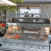 Tuscany Outdoor BBQ Liquid Propane Kitchen Grill Island With 43-Inch 6-Burner 85K BTU Propane Gas Grill, Rotisserie Kit, And Storage Cabinets