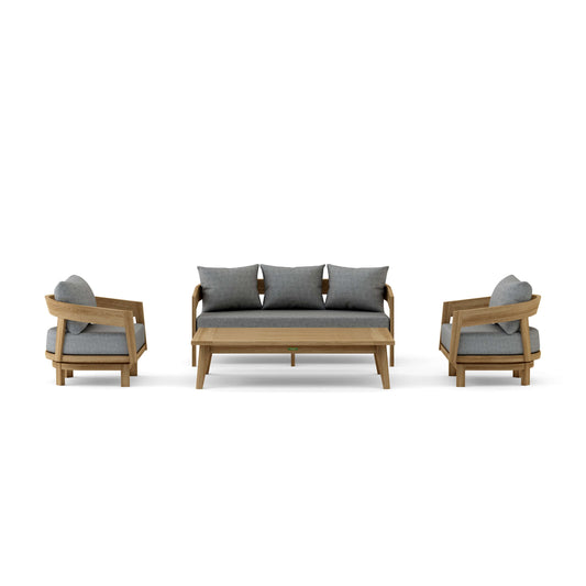 Anderson Teak Toscana Modern 4-Piece Deep Seating Patio Set